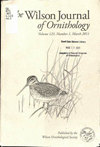 Wilson Journal of Ornithology杂志封面